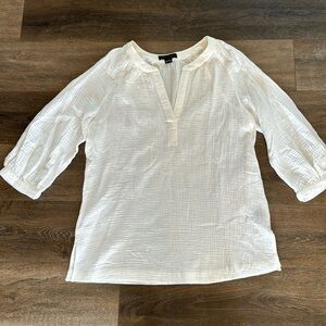 Sanctuary Cream Textured Blouse